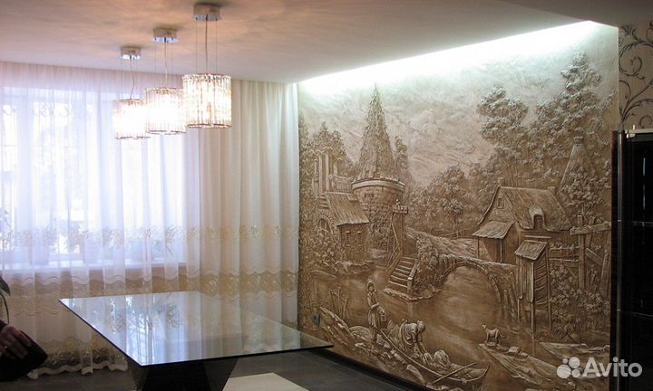 Скульптурные рельефные рисунки