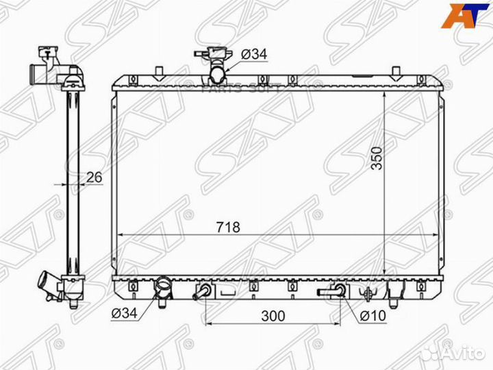 Радиатор охлаждения Сузуки Лиана 01-04