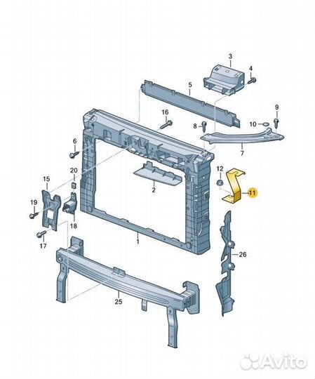 Кронштейн правый Volkswagen Polo CK CWV947611 2021