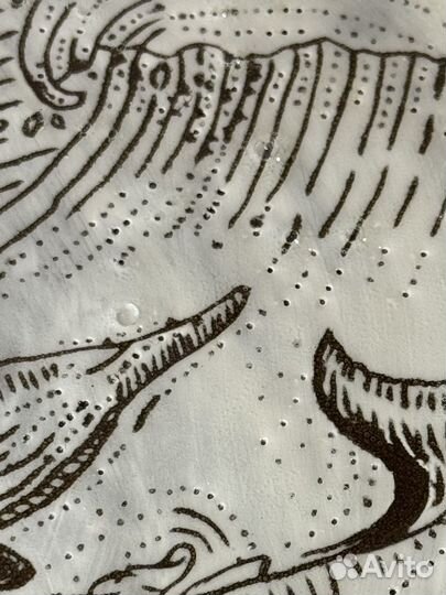 Тарелка с китами керамика