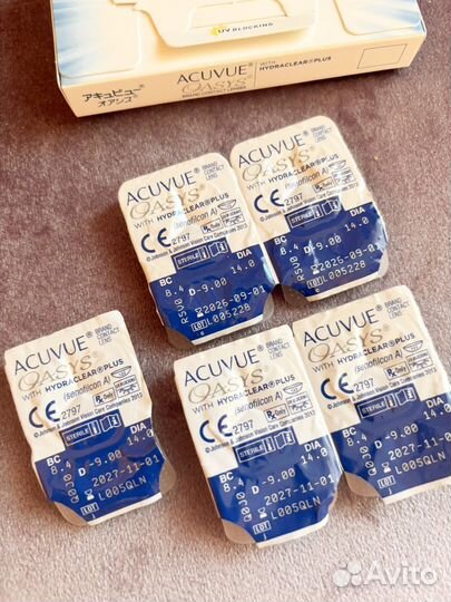 Линзы acuvue oasys -9.00