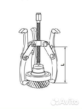 Дело Техники 815110 Съёмник шарнирн. трехлап 100мм