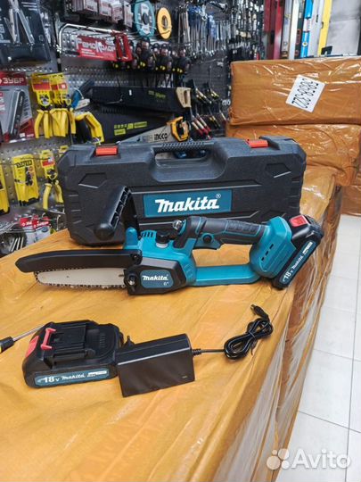 Аккумуляторная цепная мини пила makita 6 дюм