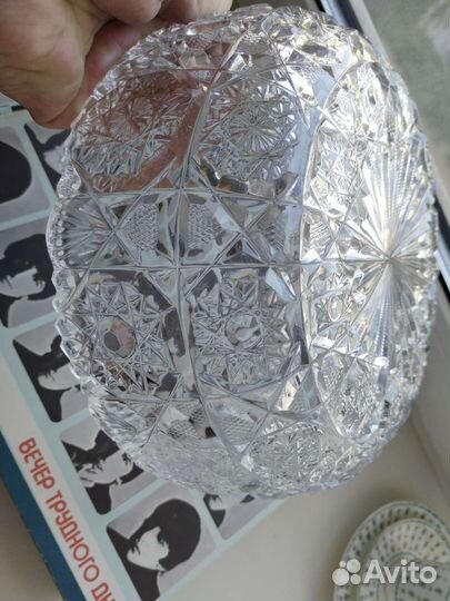 Большая хрустальная ваза СССР