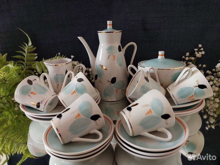 Сервиз кофейный фарфор Полонне, Дулево