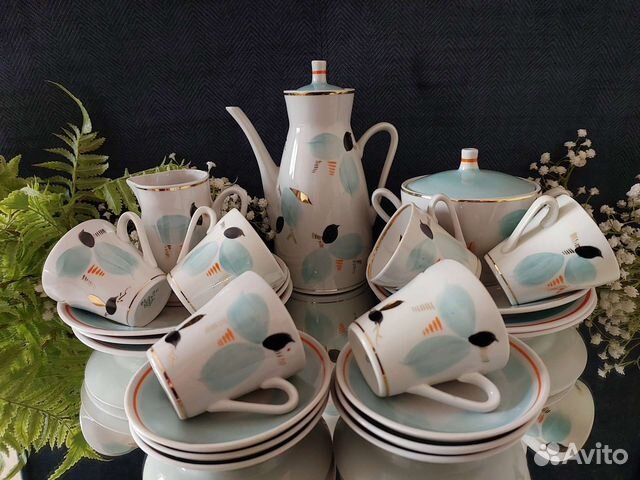 Сервиз кофейный фарфор Полонне, Дулево