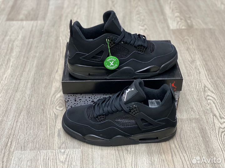 Кроссовки Air Jordan 4 Black Cat (36-45)