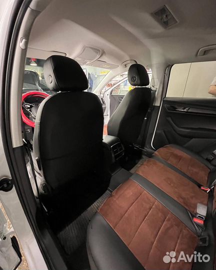 Авточехлы из алькантары Skoda Karoq