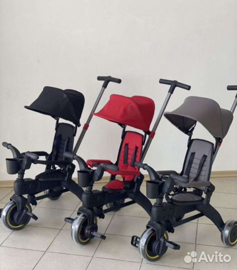 Детский велосипед Luxmom с ручкой, складной