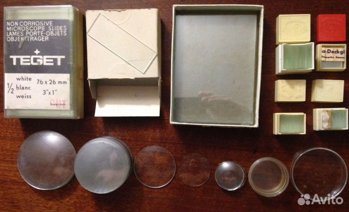 Окуляры, стекла для микроскопа