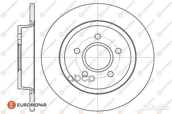 Диск тормозной зад прав/лев 1618869780 euro