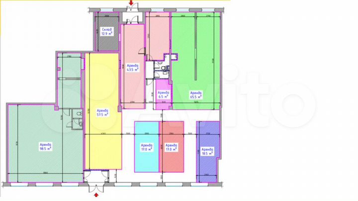 Под фрукты/овощи 18.5 м²
