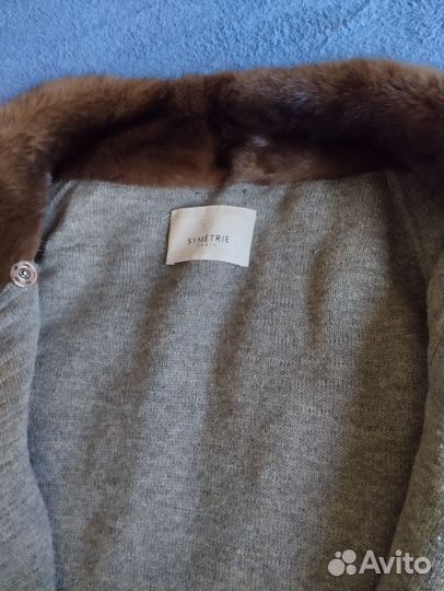 Шуба из вязаной норки 46