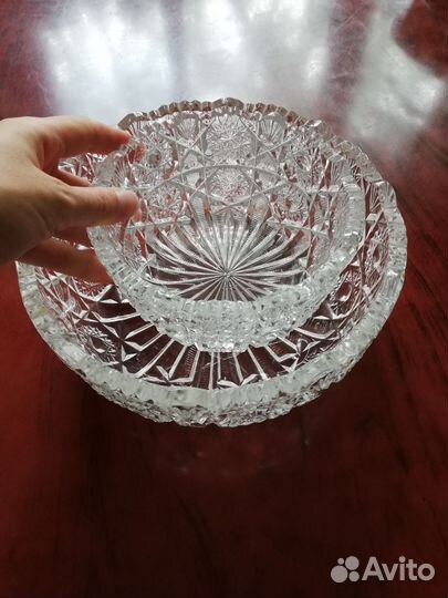 Салатники хрустальные, набор