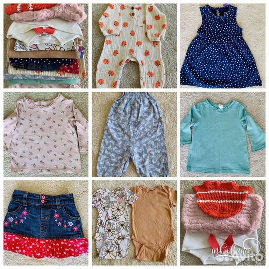 Фирменные вещи пакетом,11 шт,6-9 мес.H&Mи другие