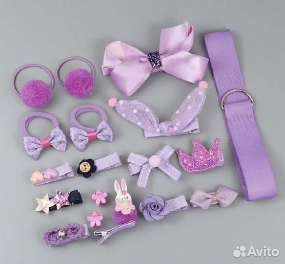 Новый набор резинок и заколок для девочек в садик