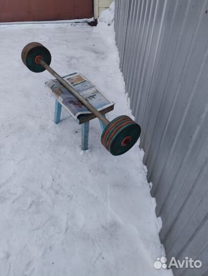 Штанга с блинами