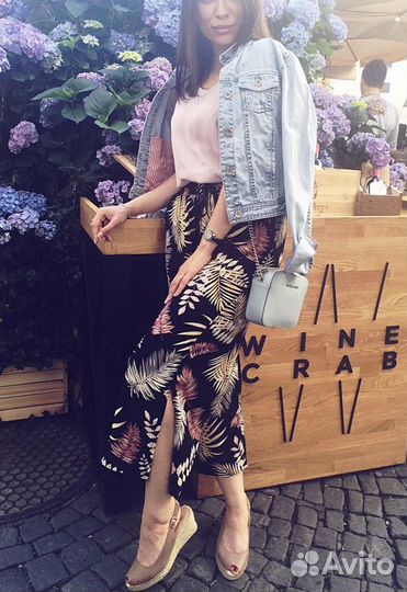 Брюки кюлоты женские+топ