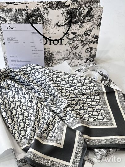 Платок Dior шелк двухсторонний