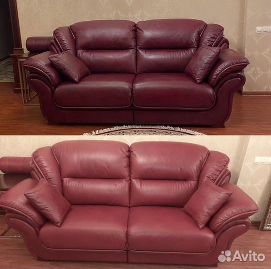 Покраска кожаной мебели