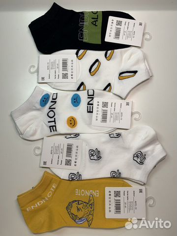 Носки женские с принтом набор 5 пар