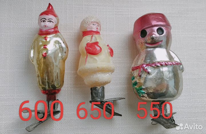Елочные игрушки СССР на прищепке