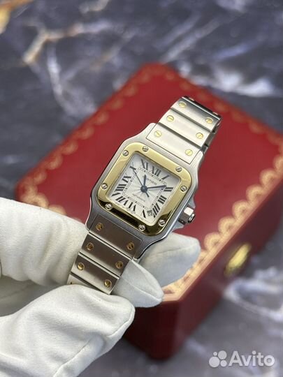 Cartier Santos Galbee White Roman Automatic