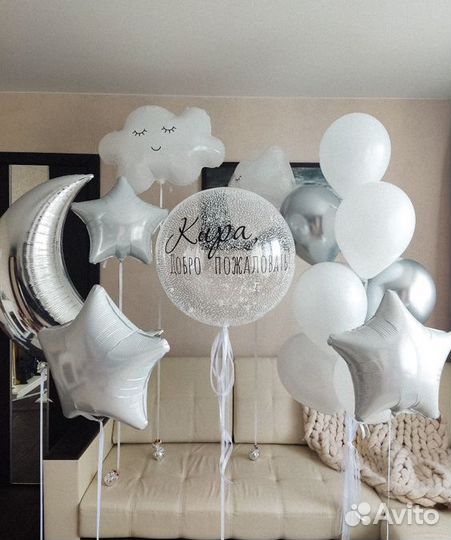 Воздушные шары на выписку из роддома