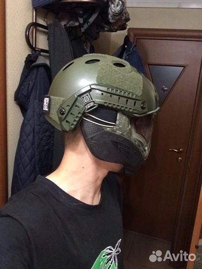 Страйкбольная маска с шлемом