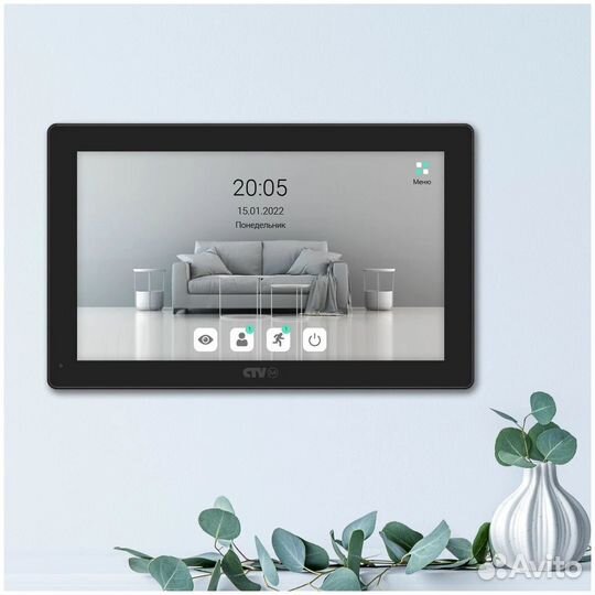 CTV Монитор видеодомофона с Wi-Fi (черный)