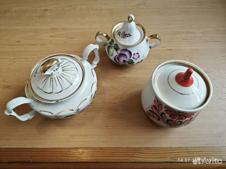 Чайники, кувшины, сахарницы СССР, керамика, фарфор