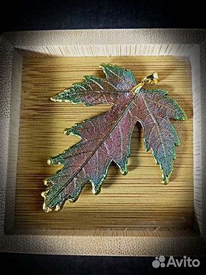 Кулон Гальваника Клен европейский 01