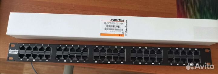 Патч-панель 19, PP-19-50-8P8C-C5-110D