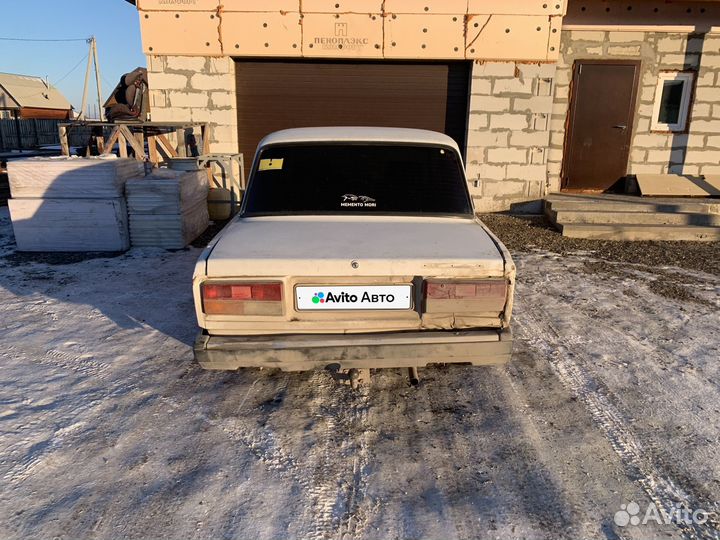 ВАЗ 2107 1.6 МТ, 2007, битый, 100 000 км