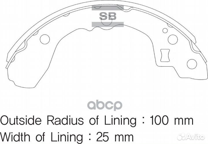 SA052 колодки барабанные KIA Shuma 97/Sephia