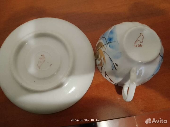 Молочник и чайная пара Дулево