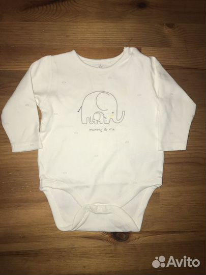 Боди next, унисекс, 6-9 месяцев
