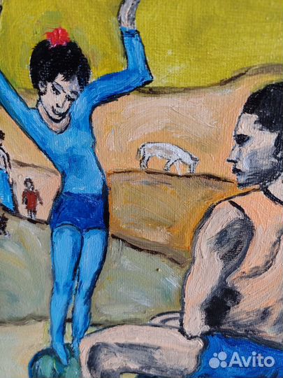 Копия картины Девочка на шаре,масло,холст,30х40