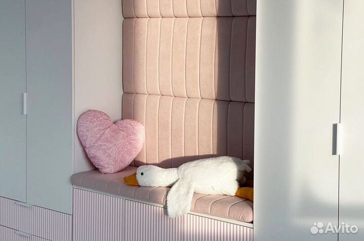 Зефир Подушка 120 см (нежно-розовый (велюр)