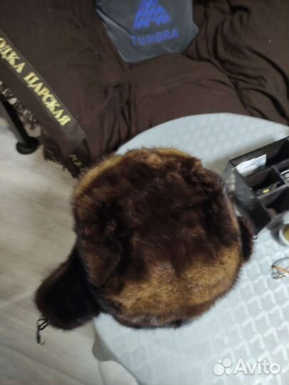 Норковая шапка мужская ушанка