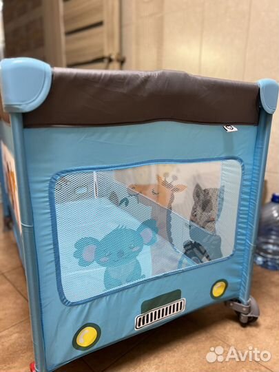 Детская кровать манеж с матрасом