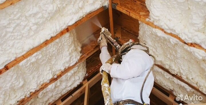 Утепление, теплоизоляция пенополиуретаном мансарды