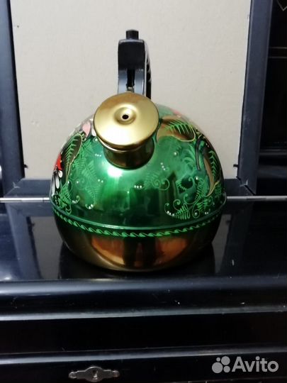 Чайник со свистком. Хохломская роспись.СССР