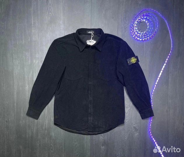 Вельветовая рубашка stone island