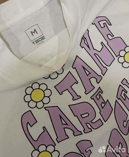 Футболка оверсайз укороченная