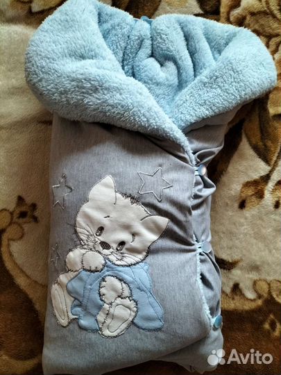 Конверт на выписку для мальчика зимний