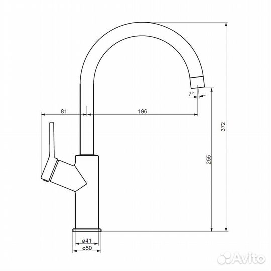 310720000 Eclipse, смеситель для кухни, хром