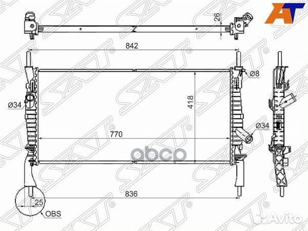 Радиатор Ford Transit 06-14 SG-FD0006-06-1 Sat