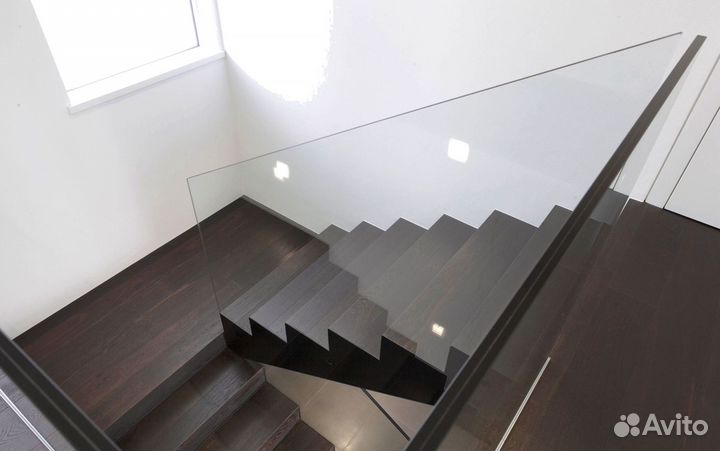 Стеклянные перила для лестниц