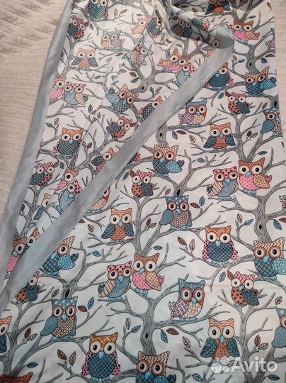 Платок с совами шёлк
